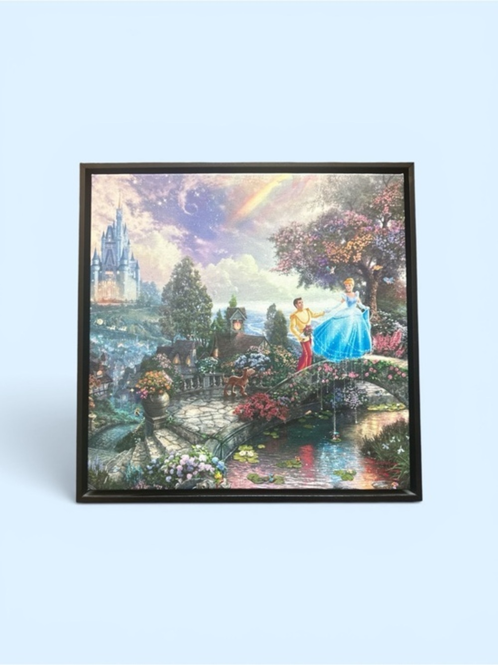 Disney’s Thomas Kinkade 14” X 14” Gallery Wrapped Canvas Cinderella Framed Art